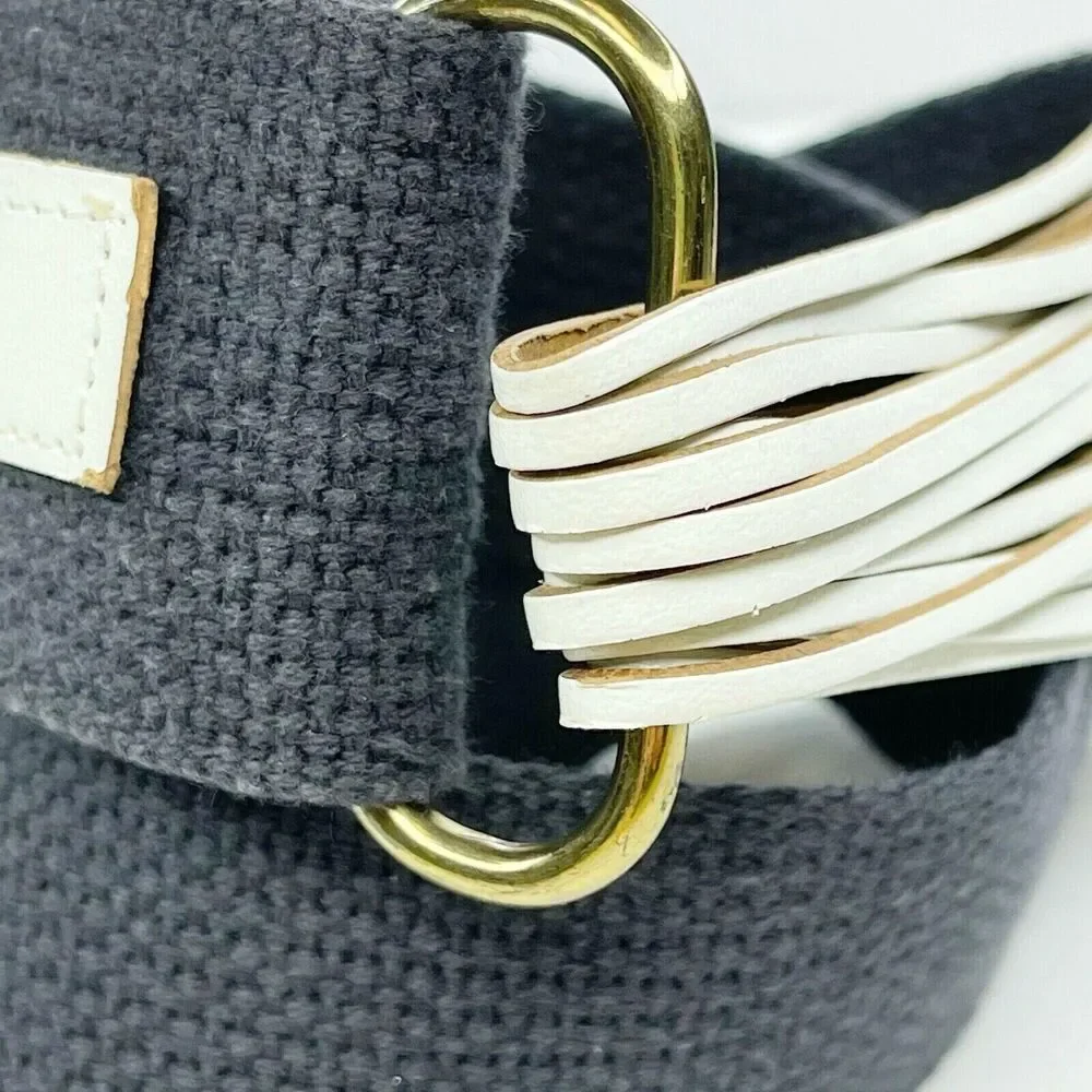 Blue and White Wide Strappy Web Post Belt Size Small S Womens